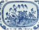 Octagonal porcelain dish China white-blue garden landscape Qianlong eighteenth