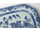 Octagonal porcelain dish China white-blue garden landscape Qianlong eighteenth