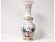 Porcelain baluster vase Bayeux Chinese characters flowers Phoenix nineteenth