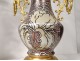 Pair candelabra 5 lights gilt bronze porcelain polychrome Art Nouveau XIXth