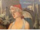 HST painting portrait woman landscape mediterranean South France Vergnot twentieth