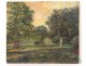 HST table landscape park garden trees statue signed painting nineteenth twentieth