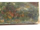 HST table landscape park garden trees statue signed painting nineteenth twentieth