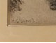 Drawing charcoal pointillist H. Chanet impressionist women merchant nineteenth