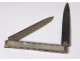 Folding travel knife sterling silver Duperray shagreen case eighteenth
