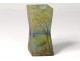 Glass paste vase Daum Nancy lake landscape rhombus diabolo Art Nouveau 19th