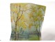 Glass paste vase Daum Nancy lake landscape rhombus diabolo Art Nouveau 19th
