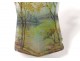 Glass paste vase Daum Nancy lake landscape rhombus diabolo Art Nouveau 19th