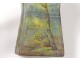 Glass paste vase Daum Nancy lake landscape rhombus diabolo Art Nouveau 19th