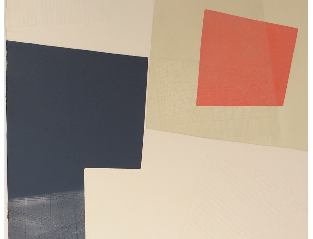 Aquatint lithograph Jacqueline Debutler composition Artist proof XXth