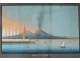 Pair Neapolitan gouaches eruption Vesuvius Italy boats May 27, 1858 Nineteenth