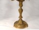Pair large candelabra 5 lights Louis XV gilded bronze Rococo candlesticks 19th