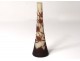 Small vase soliflore paste glass Richard Burgsthal thistles Art Nouveau XXth