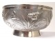 China silver bowl bowl Shanghai Woshing flowers 393gr Chinese silver nineteenth
