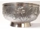 China silver bowl bowl Shanghai Woshing flowers 393gr Chinese silver nineteenth