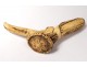 Pommel de cane horn deer carved grotesque character nineteenth century