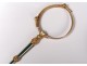 Lorgnon face hand glasses binocle solid gold 18K enamel Napoleon III nineteenth