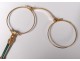 Lorgnon face hand glasses binocle solid gold 18K enamel Napoleon III nineteenth