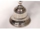 Silver bronze table bell flowers antique french bell nineteenth century
