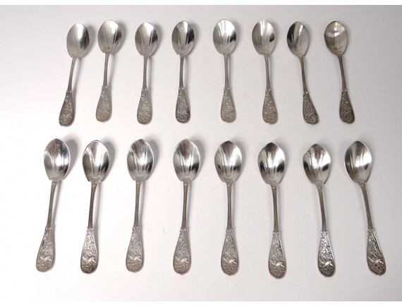 Coulant De Sautoir Art Nouveau 1900 - Argent Massif, Style Jugendstil, Occasion