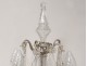 Pair of candelabra 4 lights with tassels crystal cut bronze silver nineteenth