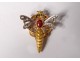 Flowing collar necklace solid gold necklace 18K dragonfly ruby ??nineteenth