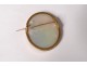 Miniature oval mother-of-pearl portrait noble eighteenth pin solid gold 18K enamel