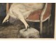 Lithograph William Ablett elegant woman with the sleeve Stamp Modern twentieth