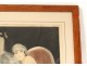 Lithograph William Ablett elegant woman with the sleeve Stamp Modern twentieth