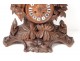 Large clock carved wood Black Forest birds partridge clock nineteenth century