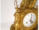 Gilded Bronze Empire Clock Woman Spinner Dog Goddess Clotho Chopin Nineteenth