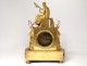 Gilded Bronze Empire Clock Woman Spinner Dog Goddess Clotho Chopin Nineteenth