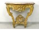 Console Louis XV scupted wood golden shells marble rocaille eighteenth century