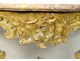 Console Louis XV scupted wood golden shells marble rocaille eighteenth century