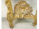 Console Louis XV scupted wood golden shells marble rocaille eighteenth century