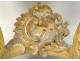 Console Louis XV scupted wood golden shells marble rocaille eighteenth century