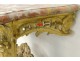 Console Louis XV scupted wood golden shells marble rocaille eighteenth century
