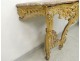 Console Louis XV scupted wood golden shells marble rocaille eighteenth century