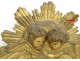 Large carved wood mirror gold mirror shell head cherubs seventeenth putti