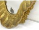 Large carved wood mirror gold mirror shell head cherubs seventeenth putti