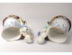 Pair porcelain mugs cherubs putti amours vine nineteenth century