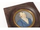 Miniature painted portrait man elegant frock coat painting nineteenth century