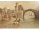 HSP orientalist painting Ferdinand Bonheur Oued bridge Algeria Africa nineteenth