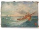 HST marine painting characters fishermen nets barque Honnoré North nineteenth