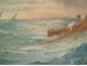 HST marine painting characters fishermen nets barque Honnoré North nineteenth