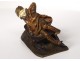 Sculpture chryselephantine statuette Chiparus sledge girl Art Deco XXth