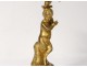 Candlestick candlestick gilt bronze young fauna satyr pan flute nineteenth century