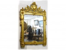 Mirror mirror carved gilt flowers guilrande 18th