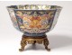 Decorative cup porcelain imari rabbits flowers gilded bronze Japan nineteenth