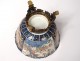 Decorative cup porcelain imari rabbits flowers gilded bronze Japan nineteenth